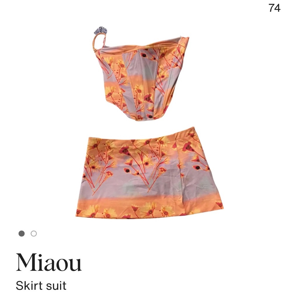 MIAOU Micro mini skirt sunrise